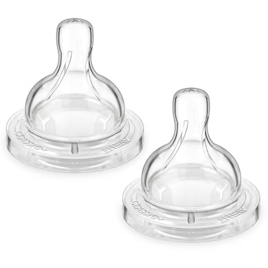 AVENT/PHILIPS Lote de 2 tetinas con ranura en forma de Y- Sin BPA