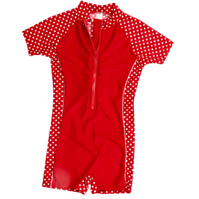 PLAYSHOES Girls UV-skydd Baddräkt med röda prickar