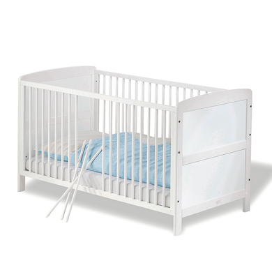 Pinolino Lit à barreaux Viktoria bois blanc 70x140 cm