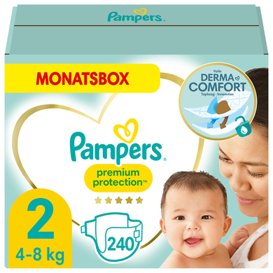 Image of PAMPERS New Baby maat 2 Mini (3-6 kg) Maandbox 240 stuks 