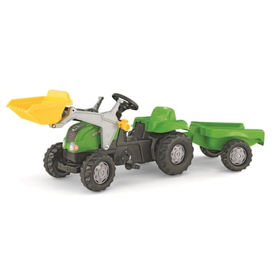 rolly toys rollykid-x con pala cargadora y remolque