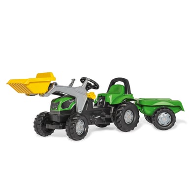 ROLLY TOYS rollykid Deutz-Fahr con pala cargadora y remolque