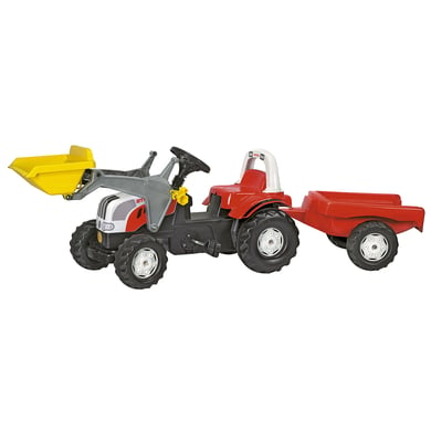 rolly toys rollykid steyr 6190 cvt con pala cargadora y remolque