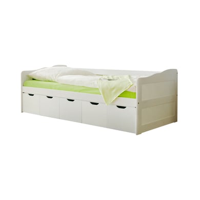 Image of TICAA Divano letto MARIA con cassetti, bianco059