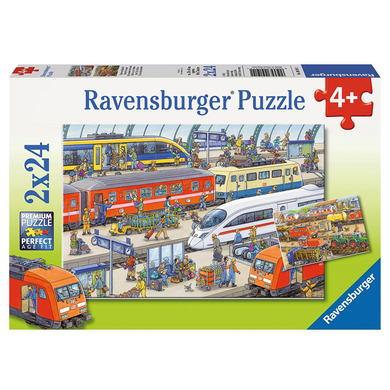 Ravensburger Puzzle - Hustle and bustle at the station 2x24 pieces