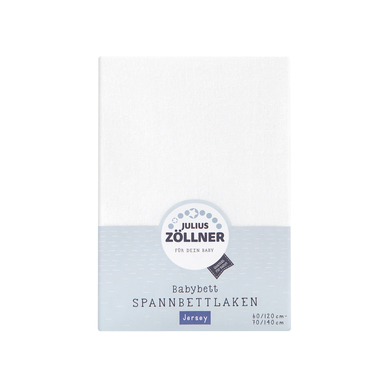 ZÖLLNER Sábana ajustable de punto liso blanco