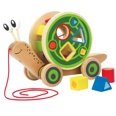 Image of Hape Lumaca da trainare con gioco delle forme059