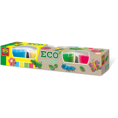 SES Creative® Pâte à modeler ECO, 4 couleurs