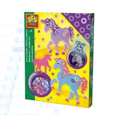 SES Creativ e® Juego de cuentas de planchar - Unicorn Glow in the Dark