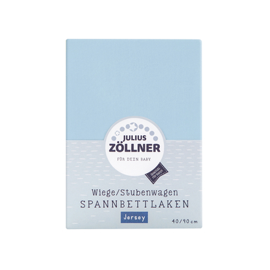 JULIUS ZÖLLNER Drap housse berceau Jersey bleu clair 90x40 cm