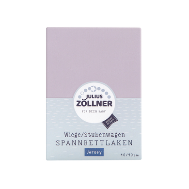 JULIUS ZÖLLNER Drap housse berceau Jersey mauve 90x40 cm