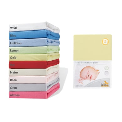 Pino lino Lenzuola di montaggio confezione Jersey doppia - giallo