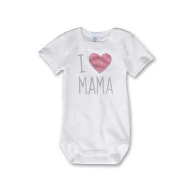 Image of SANETTA Baby Body 1/4 Manica CUORE bianco059