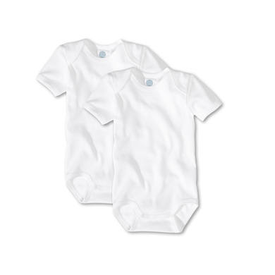 Sanetta Body enfant manche 1/4 blanc, lot de 2