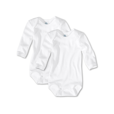 Image of SANETTA Baby Body 1/1 Manica bianco -Confezione Doppia-059