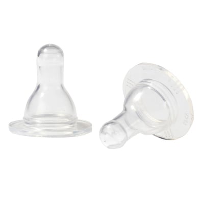 LIFEFACTORY Tetinas de silicona tamaño 3 a 6 Meses Set 2 unidades