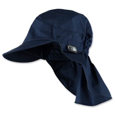 Sterntaler Casquette enfant visière protège-cou bleu marine