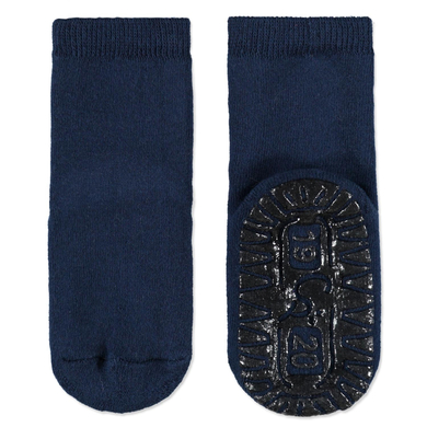 Sterntaler Chaussettes enfant à semelles Soft uni bleu marine