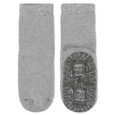 Sterntaler Chaussettes enfant à semelles Soft uni mélange argenté