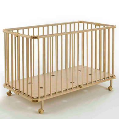 Geuther - Lit bébé pliant en bois blanc Mayla 60x120 - Geuther