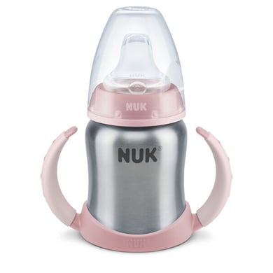 NUK Learner Cup Rostfritt stål Rosa Steel 125 ml Silikon