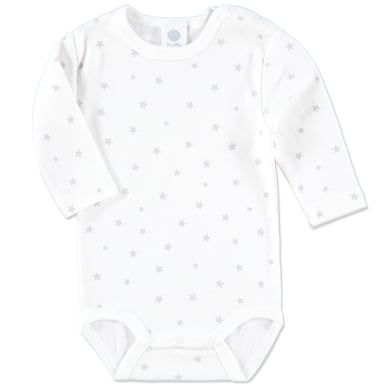 SANETTA Baby Body 1/1 Arm STJÄRNOR vit