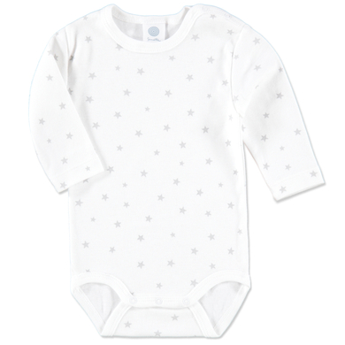 SANETTA Body bébé 1/1 manches ÉTOILES blanc