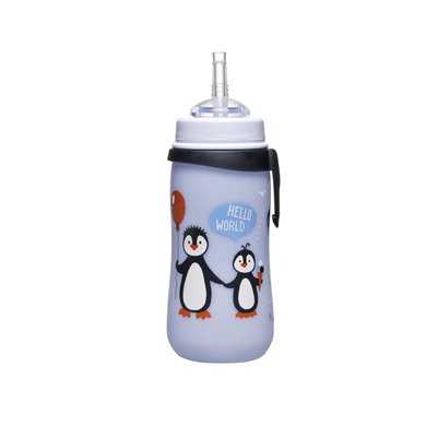 nip® Strohhalmbecher Straw Cup Boy, 330 ml Pinguine