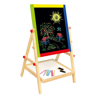 Bino Tableau enfant sur pied magnétique bois 83653
