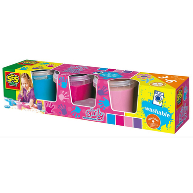 SES Creativ e® peinture pour les doigts Girly , 4 couleurs