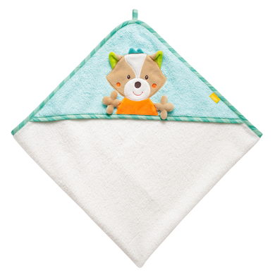 fehn® Serviette de bain à capuche renard Sleeping Forest