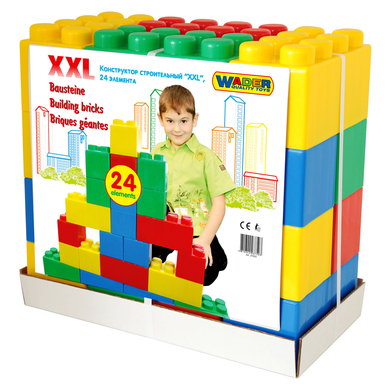 Image of WADER Set costruzioni in plastica XXL, 24 pezzi