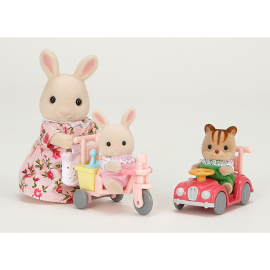 Sylvanian Families® Figurine tricycle et mini voiture bébés 5040