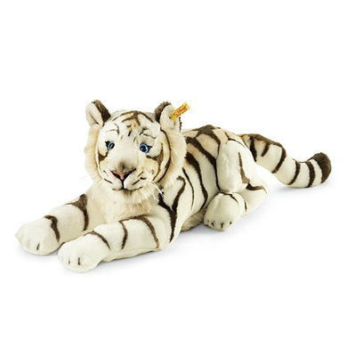 Levně STEIFF Bharat, BĂ­lĂ˝ tygr, 43 cm, leĹľĂ­cĂ­