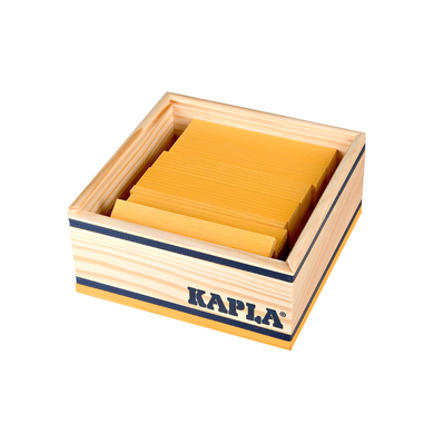 KAPLA Jeu de briques enfant carrés bois jaune, 40 pièces