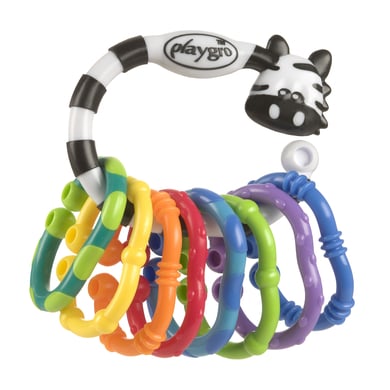 playgro Anillo de dentición cadena de cascabel Zebra 9 uds.