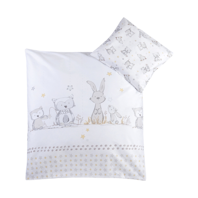 JULIUS ZÖLLNER Ropa de cama 80/80cm conejito y búho pastel