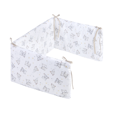 JULIUS ZÖLLNER Tour de lit bébé lapin hibou pastel 180x35 cm