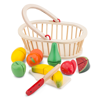 New Classic Toys Corbeille fruits à découper enfant bois
