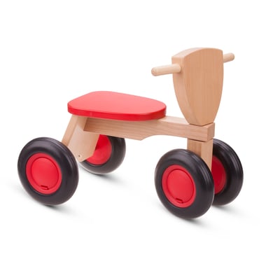 New Classic Toys Porteur draisienne enfant bois rouge