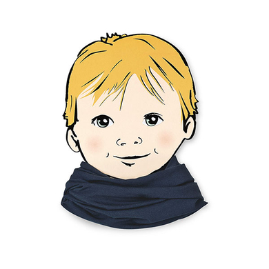 Sterntaler Snood enfant réversible polyester bleu marine