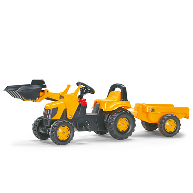 Image of rolly®toys Trattore per bambini con pedali rollyKid JCB, con rimorchio e ruspa rollyKid 023837