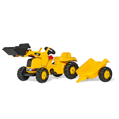 rolly toys Tracteur enfant à pédales rollykid CAT pelle remorque rollyKid 023288