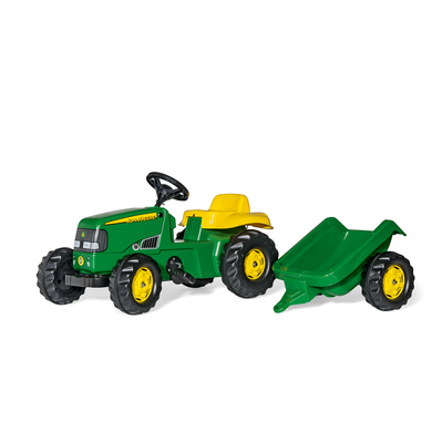 rolly toys Tracteur enfant à pédales rollykid John Deere remorque rollyKid 012190