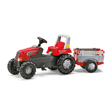 Image of rolly®toys Trattore per bambini con pedali rollyJunior RT, con rimorchio rollyFarm 800261