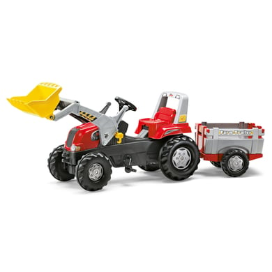 rolly®toys Tractor rollyJunior RT con remolque rollyJunior y rollyFarm Trailer 811397