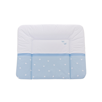 Träumeland Matelas à langer couronne bleu 75x85 cm