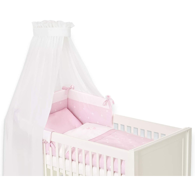 Träumeland Parure de lit enfant 3 pièces couronne rose 100x135 cm