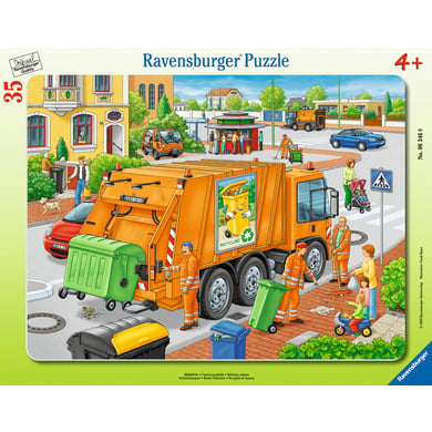 Ravensburger Puzzle de marco - recogida de basura, 35 piezas