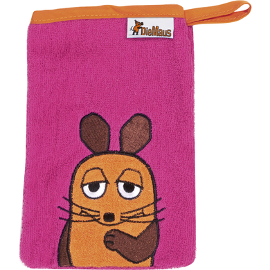 Playshoes Gant de toilette enfant éponge La souris rose